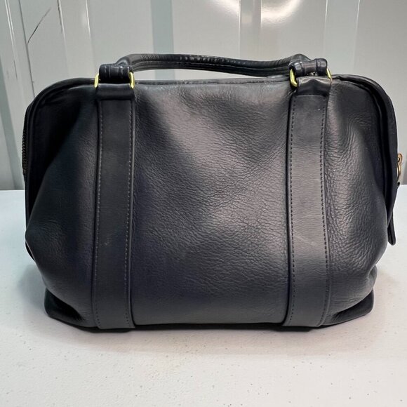 Coach Vintage Madison Top Handle Satchel Doctor Bag Navy Blue Made USA Classic - Picture 6 of 14